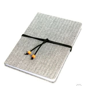 New!Ruled journal 5.75" x 8.125" casebound fabric Gray